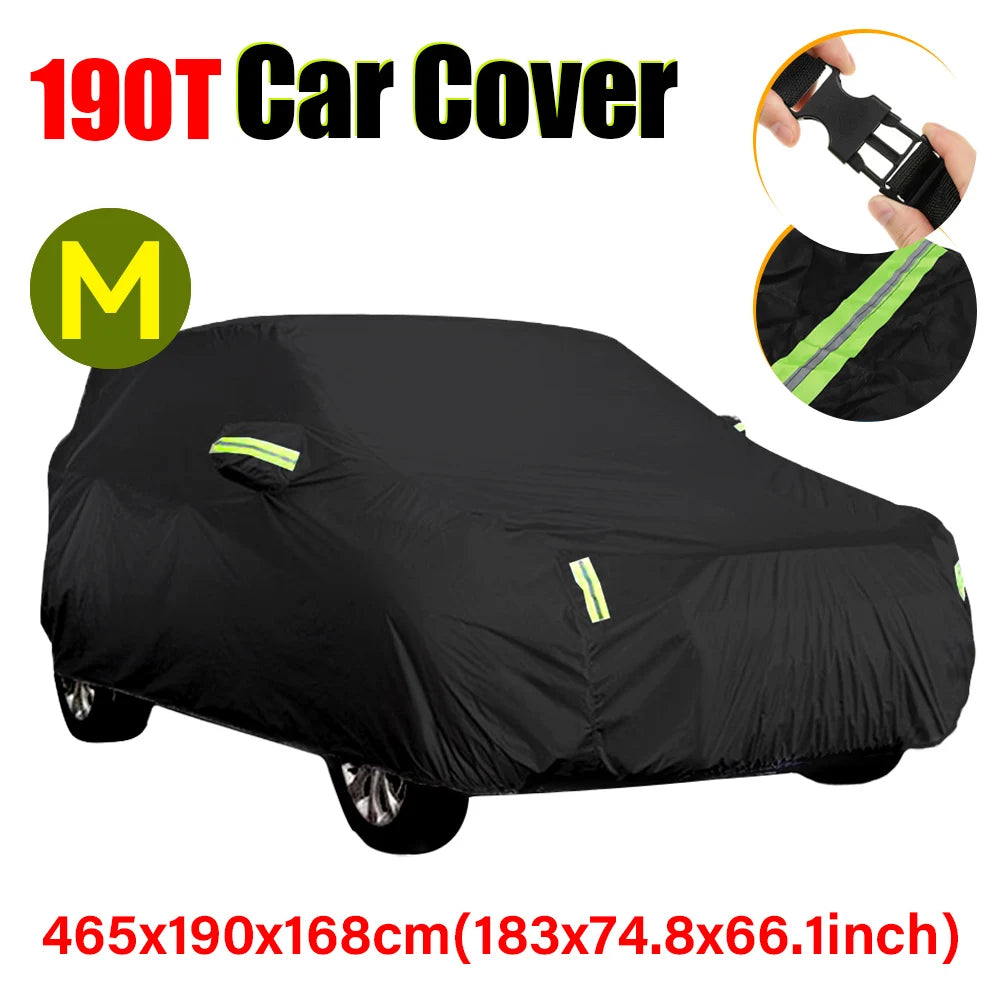 190T Full Car Cover for SUV | Universal Rain Snow All Weather Protection alternate view