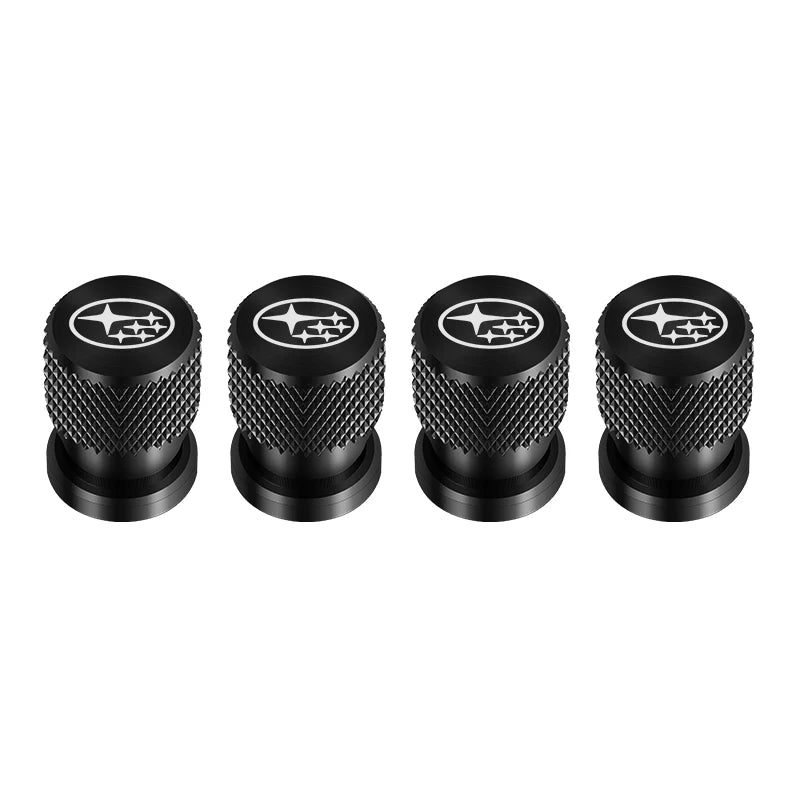 4pcs Metal Car Tire Valve Stem Caps for SUBARU Forester Impreza Legacy Outback WRX STI B detail view