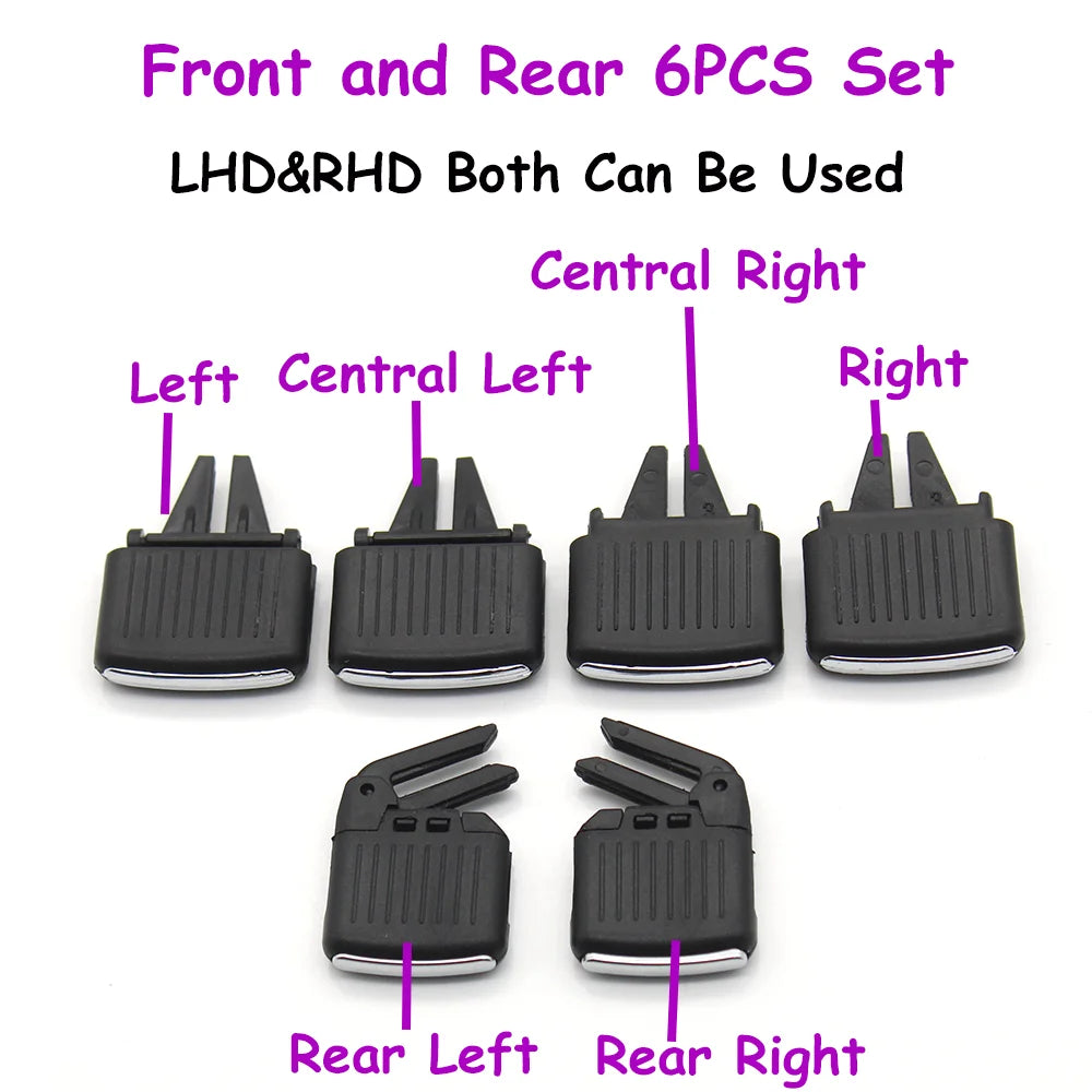 Golf 5 Sagitar Jetta Car Front Rear Air Conditioner AC Vent Grille Slider Outlet Tab Clip Repair Kit For Volkswagen 1KD819703