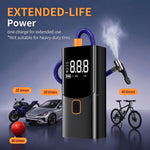 Portable Air Compressor Car Tire Inflator, Electric Tire Pump with LED Light, Digital Pressure Display, Auto Shut Off, Suitable for Car, Motorcycle, Bike, Ball, Emergency Tire Inflation