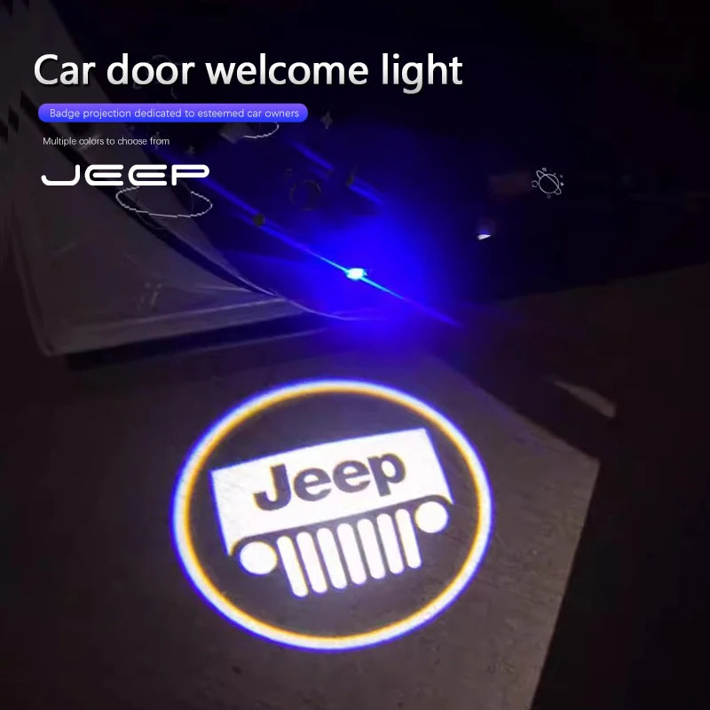 Jeep LED Car Door Logo Welcome Light Projector | HD Ghost Light for Renegade Compass Gra detail view