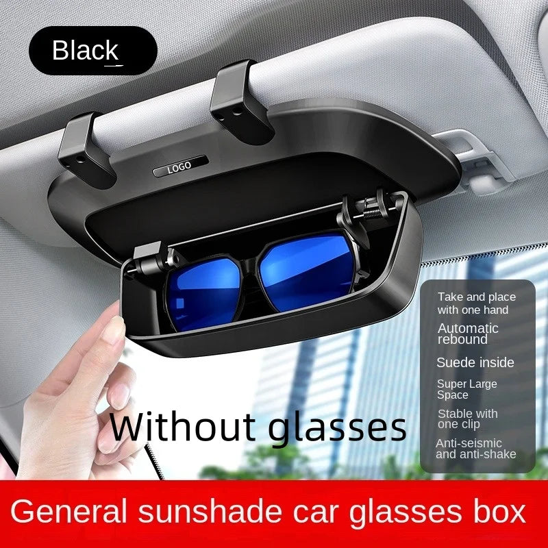 Car Glasses Case, Sun Visor, Multifunctional Car Sunglasses Holder, In-Car Glasses Cli close-up view