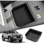 Car Armrest Storage Box ABS Tray Suitable for Toyota Land Cruiser Prado 250 Lexus GX550 2024 2026 Center Console Organizer Black