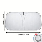 Car Sun Shade Kit, Windshield Sun Visor, Steering Wheel Sun Cover alternate view