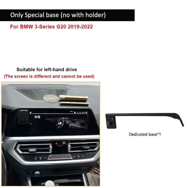 Car Phone Holder For BMW 3 Series 320 330 340 G20 2019-2022 Dedicated Infotainment Screen Wireless Charging Smartphone Holder