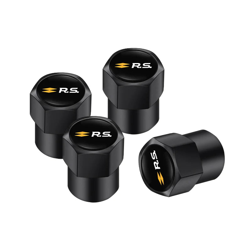 4Pcs Aluminum Alloy Tire Valve Stem Caps for Renault Models | Dust-Proof Car Tire Access detail view