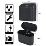 Mini Car Trash Can with Lid, Hanging Plastic Wastebasket additional angle