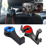 2 in 1 Car Headrest Hook Phone Holder Hanger