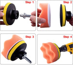 15-65 Pcs Car Headlight Repair Restoration Kit 3 Inch 75mm Sanding Plate Waxing Sponge S detail view