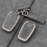 Leather Remote Key Chain Ring Case Cover Shell Protect For Toyota CHR Camry Corolla RAV4 Highlander