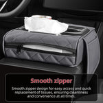 5 in 1 Car Armrest Box Height Pad Multifunctional Center Armrest Box Pad Tissue Box Storage Bag Cup Holder for Most SUV Sedans