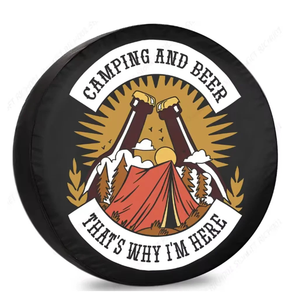 Custom Spare Tire Cover for SUV Truck Jeep | Mountain River PVC 13-18 Inch additional angle