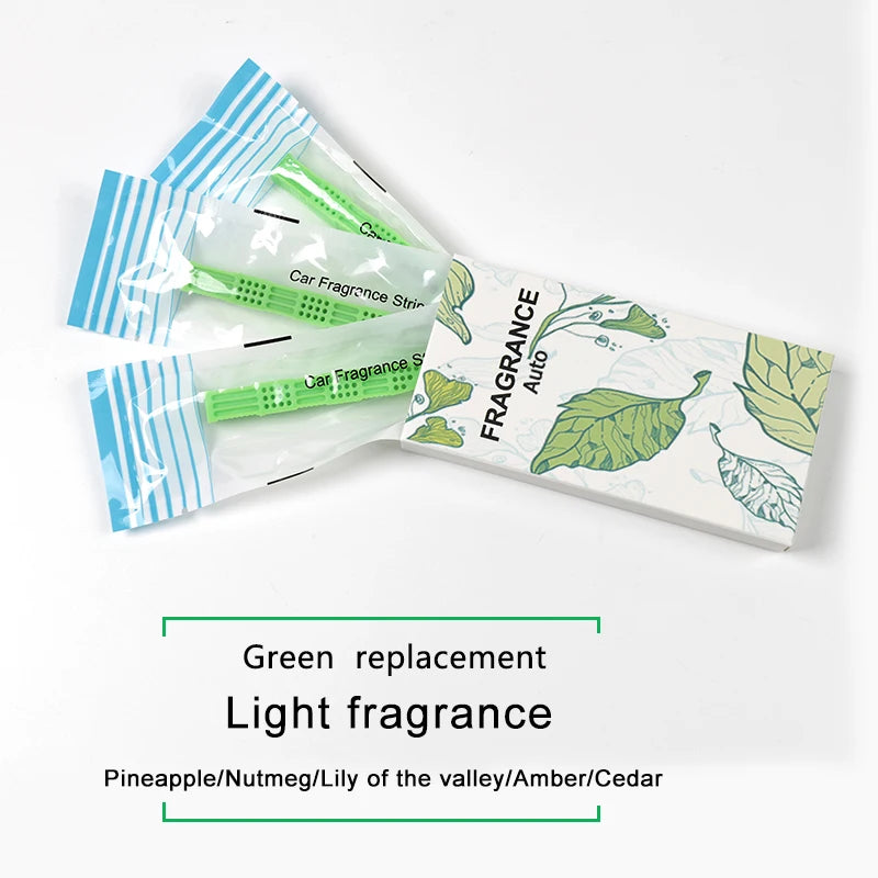 Car Air Fresheners F10 F30 Fragrance Holder Refill Strips | Blade Shape Vent Diffuser close-up view