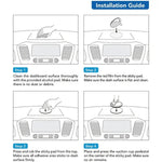 Car Dashboard Phone Mount Sticker Kit | Strong Suction Base with Extra Adhesive Pads f close-up view