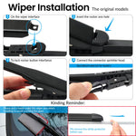 Pair Front Windshield Wiper Blades With Washer Jet Nozzles Set For Tesla Model X 2015 lifestyle view