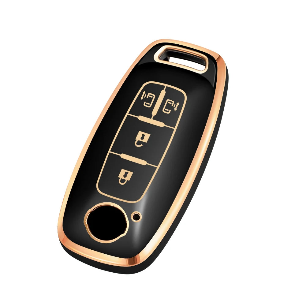 Soft TPU Keyfob Cover Case Keychain for Nissan 2025 2026 Armada PRO 4-X Versa X-Trail T33 Serena Rouge Kicks Pathfinder Ariya