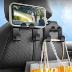 Car Seat Headrest Hook Hanger | Black Storage Organizer for Handbags, Purses, and Coats