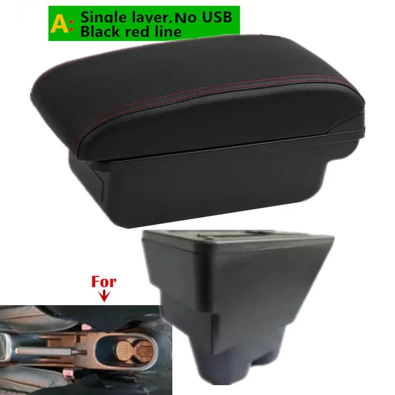 For Peugeot 207 Armrest Box Peugeot 207CC Car Armrest Central Storage Box with USB In lifestyle view
