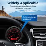 85mm Tachometer with LCD Hour Meter | 7-Color Backlight RPM Gauge for Marine Boat C additional angle