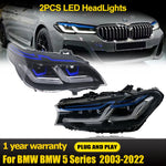 Car LED Headlight+Tail Light Assemblies For BMW F10 F18 2010-2017-2023 Auto Fog DRL Brake Turn Signa