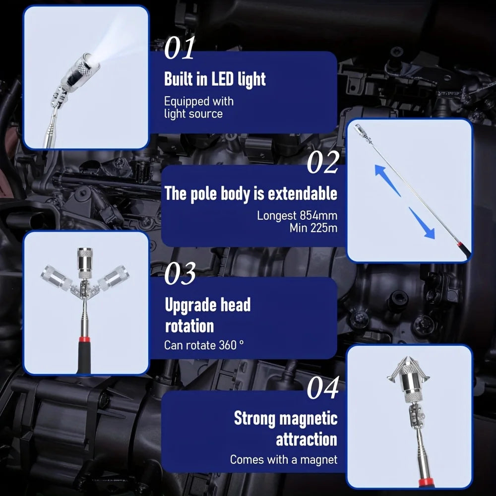 17Pcs Hook and Pick Tool Set with Scraper Auto Clip Removal Plier Fastener Remover Riv close-up view