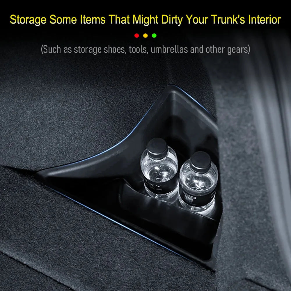 Tesla Model 3 Highland Trunk Storage Bins – Rear Trunk Side Organizer (2024–2026)