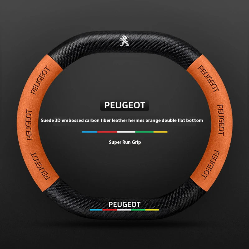 Car Steering Wheel Cover For Peugeot 106 107 108 206 207 208 301 307 308 406 407 40 additional angle