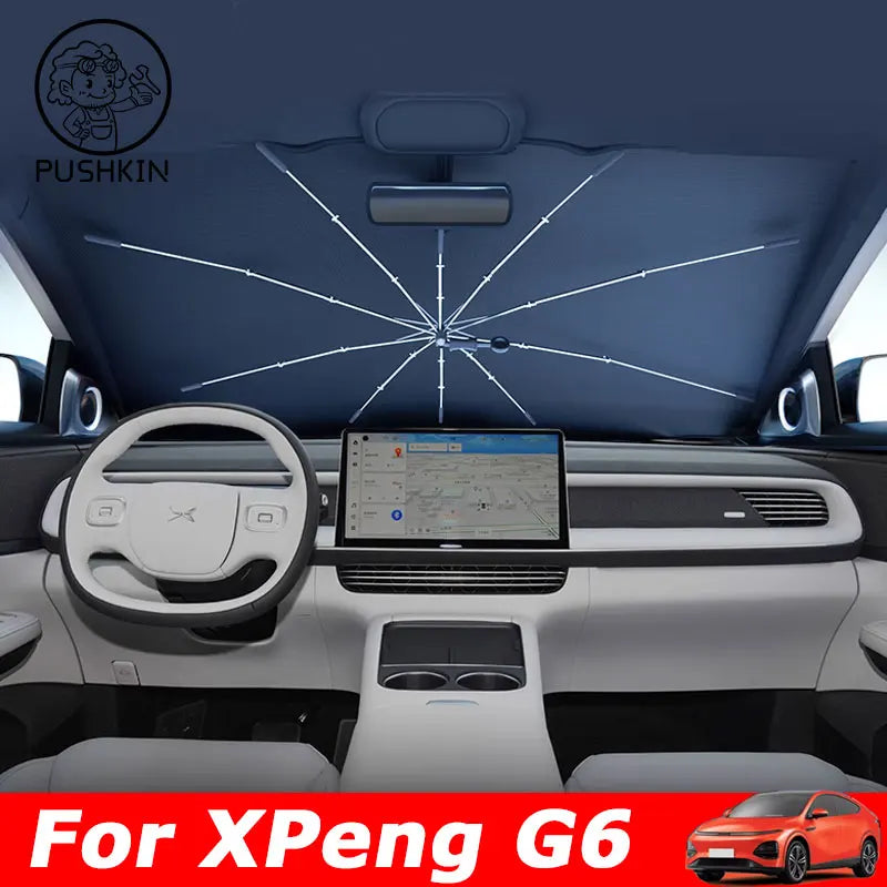 For XPENG G6 2023-2025 Windshield Sunshade | Foldable Umbrella Front Sun Protector