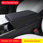 Tesla Model 3 & Model Y Juniper Armrest Cover Cushion | PU Leather Center Console Protector