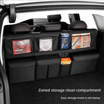 New Large Capacity Car Trunk Bag Mesh Solid Color Backseat Storage Bag Car Interior Storage Bag Auto