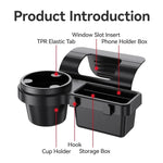 Car Cup Holder Phone Mount Tray Side Door Window Storage Barrel Pocket Hanging Rack Auto Interior Accessories
