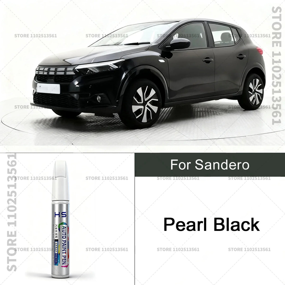 For Sandero Paint Repair Pen Touch Up Scratch Remover DIY Car Accessories Pearl Black lifestyle view
