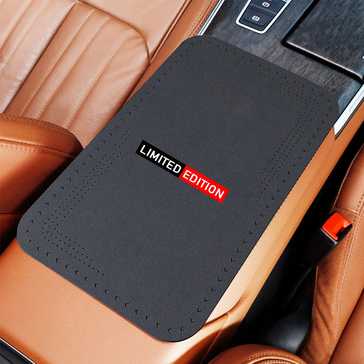 1pc Suede Car Armrest Pad For Toyota Lexus Nissan For Chevrolet KIA Auto Center Console Storage Box Cushion Protector