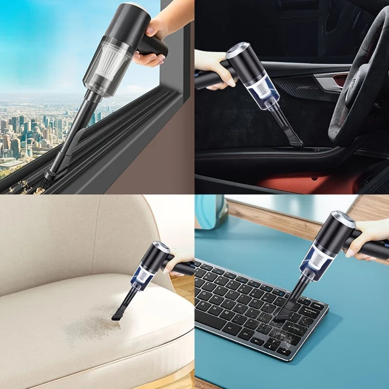 Mini Wireless Vacuum Cleaner with Strong Suction – Multifunctional Rechargeable Dust Remover for Computer, Home & Car Cleaning