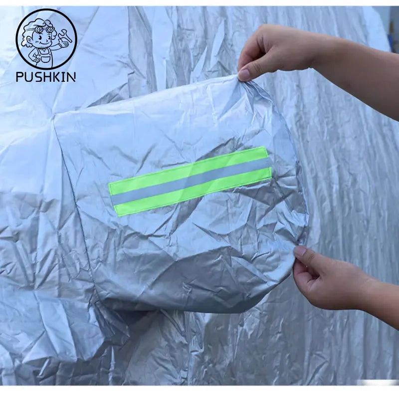 Car Cover For Toyota Land Cruiser Prado LC250 2024 2025 | Outdoor Sun Shade Anti-UV Ra close-up view