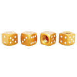 Aluminum Alloy Dice Valve Caps for Cars and Motorcycles | Set of 4 close-up view