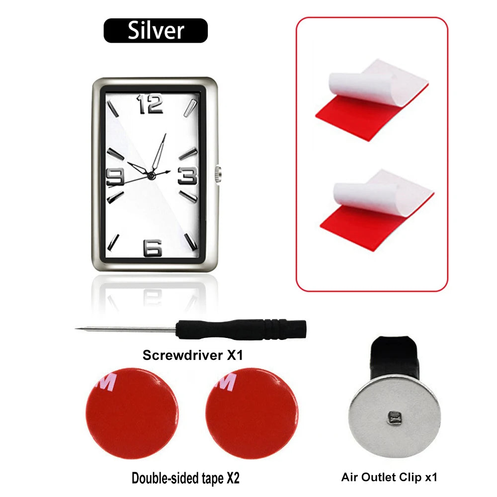 High Quality Car Clock Automobile Internal Stick-On Mini Digital Fashion Watch Auto Quartz Clock Watch Car Ornaments Accessories