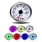 52mm 7-Color Car Gauge Set | Tachometer, Boost, Temp, Oil, Volt & Air-Fuel close-up view