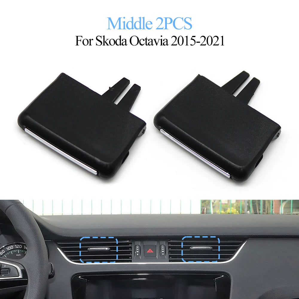 LHD RHD Car Front Left Right Middle Air Conditionner AC Vent Grille Outlet Tab Clip Slider For Skoda Octavia 2015-2021 5E0819701
