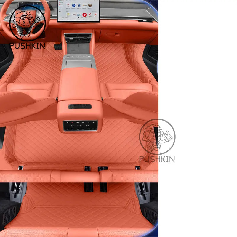 RHD LHD For BYD Sealion 8 ATTO 8 Tang L EV DMI 2026 PU leather Custom Car Floor Mats Waterproof Carpet Auto Interior Accessories