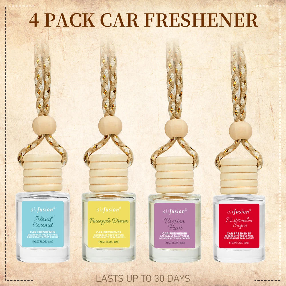 4 Pack Hanging Car Air Freshener & Diffuser | 120-Day Long-Lasting Fragrance Variet additional angle