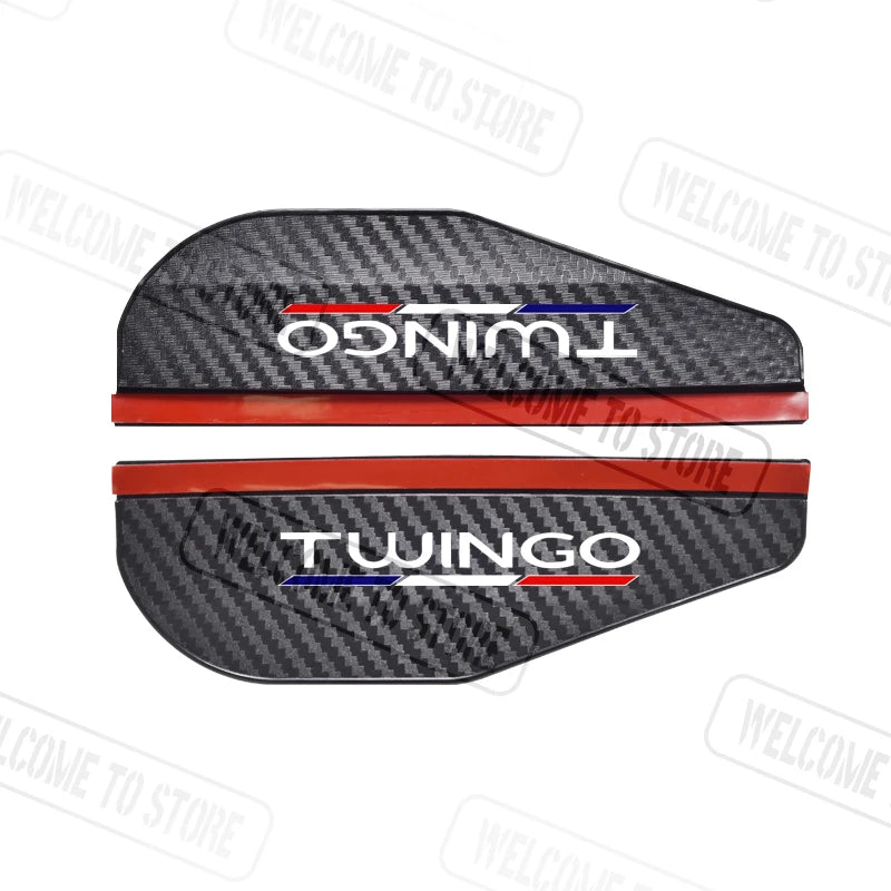 2pcs Carbon Fiber Car Rearview Mirror Rain Eyebrow | Rainproof Accessories for Renaul lifestyle view
