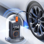 Portable Tire Inflator Air Compressor with Auto Shut-Off, 150Psi Car Tire Pump with Digital Pressure Gauge/Led Light, Rechargeable Lithium Battery, Suitable for Car Tires, Motorcycles, Balls, and Sports Equipment