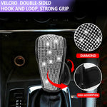 Universal Bling Diamond Gear Shift Cover, Sparkly Rhinestone PU Leather Car Shifter additional angle
