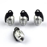 4pcs Aluminum Grenade Tire Valve Stem Caps | Dust Proof Car Truck Bike Valve Covers additional angle