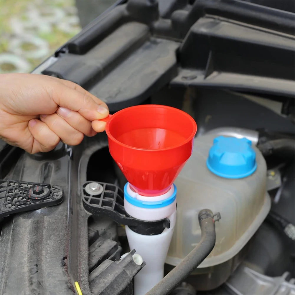 Universal Car Refueling Funnel Telescopic Filling Funnels Car Motorcycle Engine Gasol lifestyle view