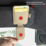 Car Sun Visor Organizer Multi-Pocket Business Card Storage Sunglasses Holder