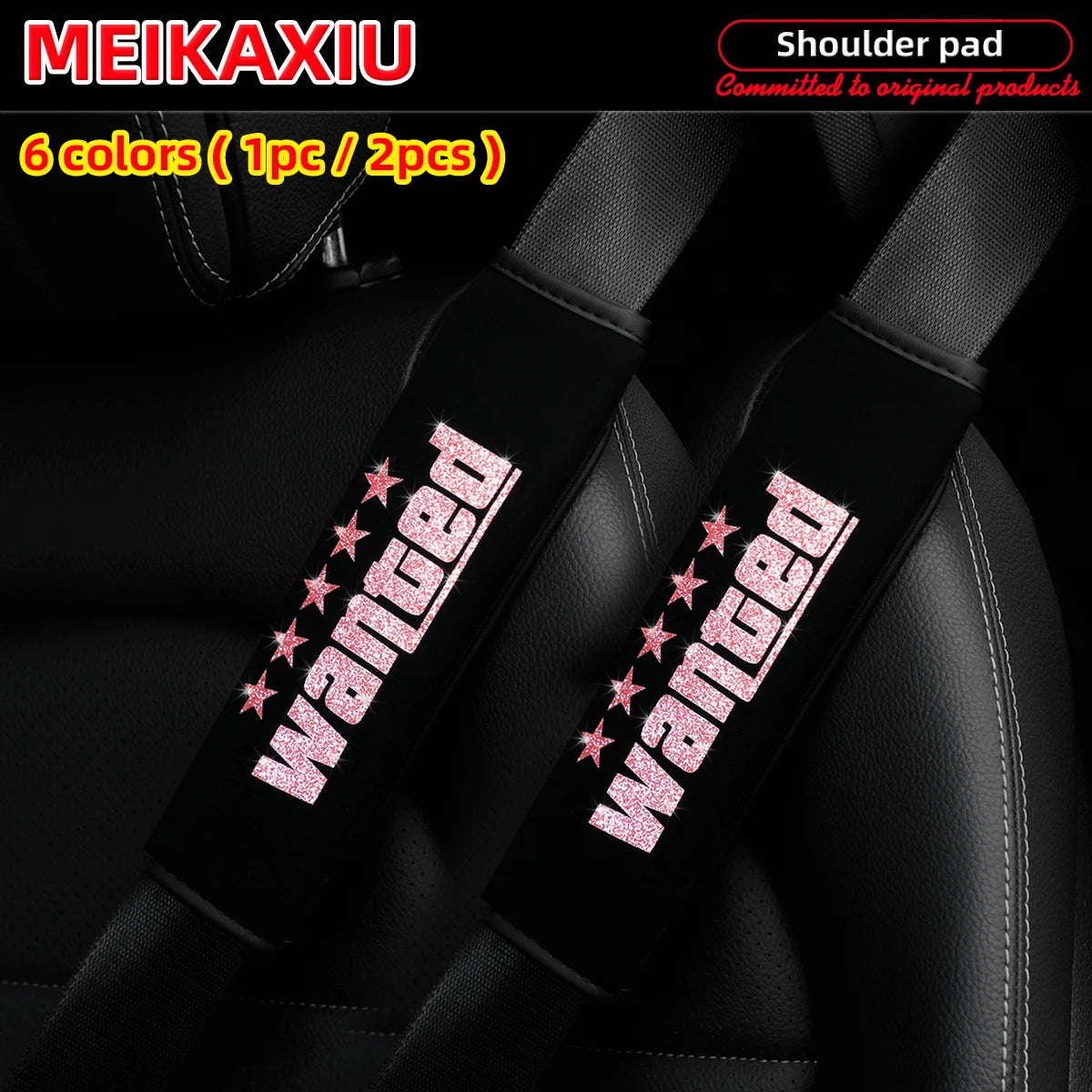 WENTED Flash Bllingbling New Style Comfortable Fabric Car Seat Belt Shoulder Cover Car Interior Acce