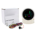 85mm 6 in 1 LCD MultiFunction Gauge | Tachometer Fuel Level Water Temp Oil Pressure additional angle