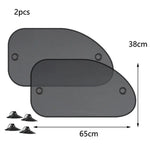 2Pcs Durable Reflector Car Sun Shades Front Rear Window Shield Screen Sunshades Cover Windscreen UV Protection Mesh Visor